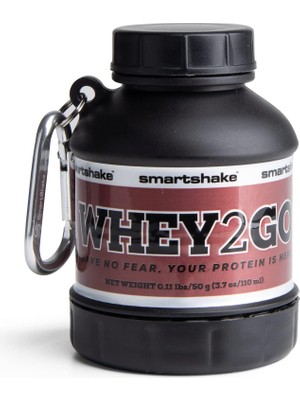 Velora Smartshake WHEY2GO Siyah Protein Tozu Saklama Kabı 50 G - Bpa Içermeyen Çalkalayıcı Şişe Hunisi, Whey Protein Tozu + Protein Shakes Için 110 Ml, Dc Comics Batman Erkekler Için Hediyeler (Siyah)