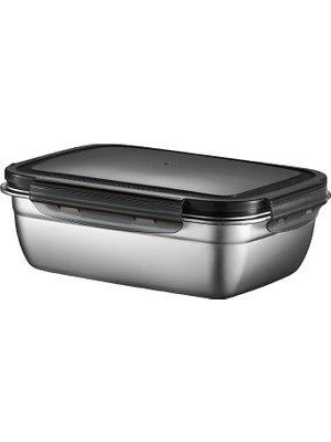 Velora 304 Çelik 850 ml Yemek Meyve Et Buzdolabı Beslenme Saklama Kabı MT111-85