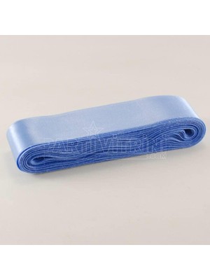 Velora Parti Vitrini Mavi Saten Kurdela 4 Cm. x 10 Metre (Mavi)
