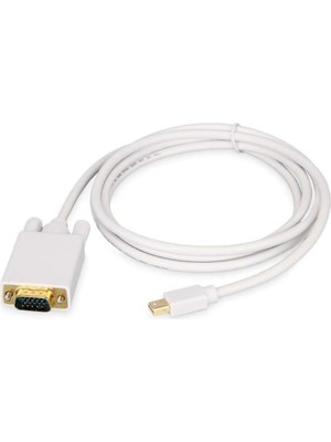Velora Mini Displayport To VGA Çevirici Dönüştürücü Adaptör Thunderbolt Kablosu 1.8m