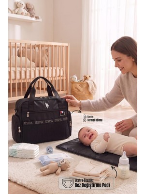Velora U.s. Polo Assn 21599 Anne Bebek Bakım Çantası Siyah
