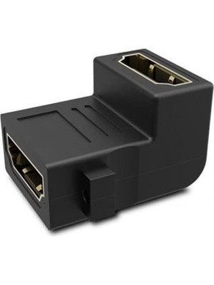 Velora Alfais 4682 HDMI Dirsek Adaptörü Dişi Dişi L Çevirici 90 Derece Dönüştürücü
