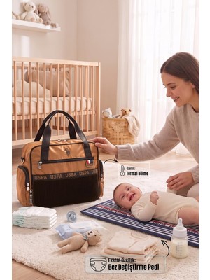 Velora U.s. Polo Assn 21599 Anne Bebek Bakım Çantası Taba