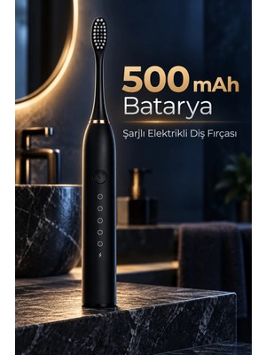 Ps Siyah Şarjlı Elektrikli Diş Fırçası 6 Modlu