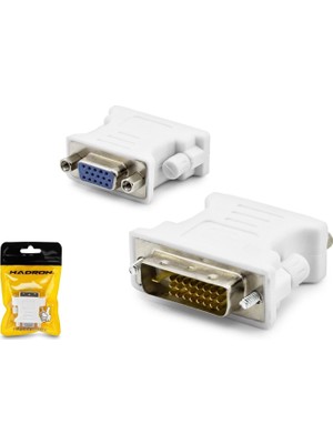 Velora Hadron HDX1304 DVI (E) 24+1 - VGA (D) Dönüştürücü Adaptör - Beyaz