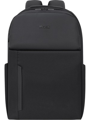 Velora Mack MCE-1722 Code Eco Çevre Dostu Laptop Sırt Çantası 16 Inç, Yüksek Kalite Fermuarlı Bilgisayar Sırt Çantası, Kadın ve Erkek Günlük Sırt Çantası, Okul ve Iş Sırt Çantası, Siyah