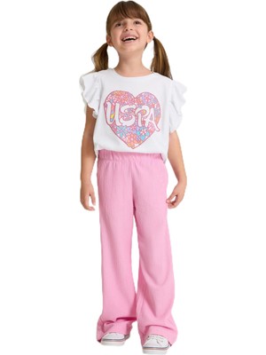 Velora U.s. Polo Assn. Kız Çocuk Pembe Eşofman Altı 50325662-VR041
