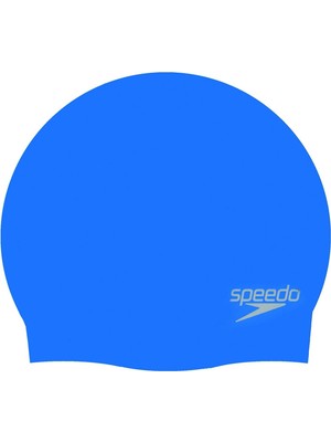 Velora Speedo Moulded Swimcap Silicon Cap Yüzücü Bonesi Mavi Std