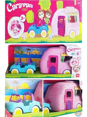 Velora Pop Konsol Oyuncak Karavan Seti 2 Adet Bebek 2 Adet Pet Hayvan Pembe PS118702