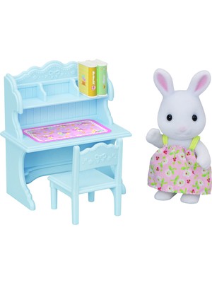 Velora Sylvanian Families Epoch Kar Tavşan Kız ve Çalışma Masası, Oyuncak