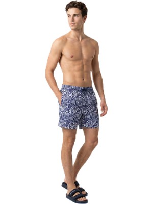Velora Nautica Erkek Lacivert Regular Fit Desenli Deniz ŞORTU-T65504T.4TG Xxl