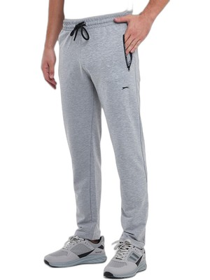 Velora Slazenger Olı In Erkek Fermuar Cepli Gri Eşofman Altı