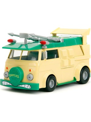 Velora Jada Toys - Ninja Turtles Parti Vagonu, Metal Model Araba, 1:32, Teenage Mutant Ninja Kaplumbağalar Metal Parti Minibüsü, 13,5 Cm, 8 Yaşından Büyük Hayranlar ve Çocuklar Için