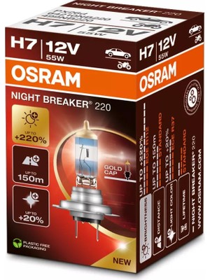 Velora Osram Ampul H7 55W 12V PX26D 10X10X1 1A Osram Night Breaker - Osr 64210NB220