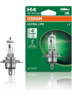 Velora Osram Ampul H4 60/55W 12V P43T10XBLI1QR2 Blister Ultralife Osr 64193ULT-1BL