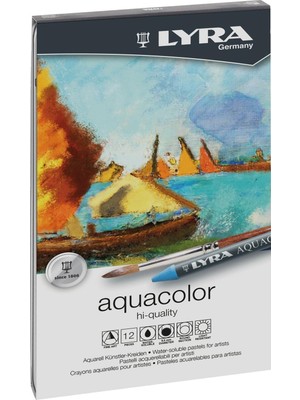 Velora Lyra Aquacolor Pastel, 12'li Metal Kutu