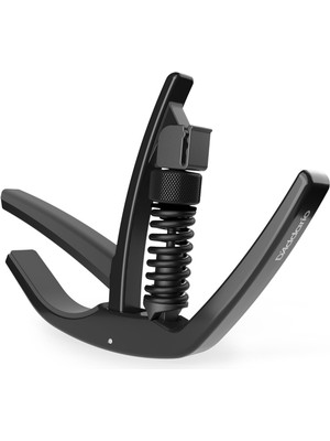 Velora Planet Waves Pw-Cp-10 Capos Ns Artist Kapo 6 Telli Akustik ve Elektronik Gitarlar Için Uygun, Entegre Pena Tutucu, Alüminyum, Siyah