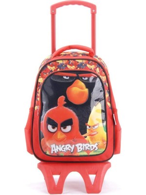 Velora Angry Birds Tekerlekli Sırt Çantası 87897 Kırmızı Std
