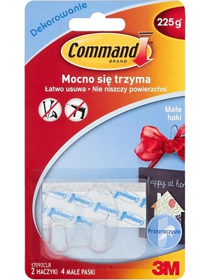 Velora 3m Command Küçük Boy Şeffaf Askı