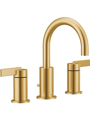 Velora Moen T6222BG Cıa Koleksiyonu 20,32 cm Yaygın 2 Kollu Yüksek Arklu Banyo Bataryası Trim Kiti, Vana Gerekir, Fırçalanmış Altın