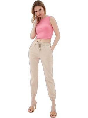 Velora Fashion Friends Pamuklu Regular Fit Jogger Spor Pantolon Bayan Pantolon 24Y0009K1