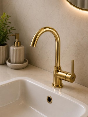 Velora Msk Armatür Gold Lavabo Bataryası
