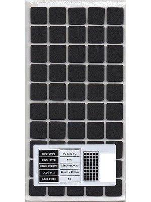 Velora Gürçay Hırdavat Mobilya Altı Zemin Koruyucu Eva 20 * 20MM