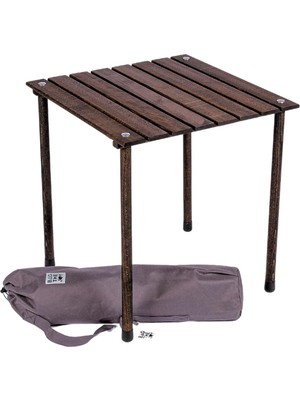 Velora Bag The Joy 50 x 50 x 50 Katlanır Rulo Kamp ve Piknik Masası Antrasit