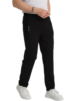 Velora Rdr-X Erkek Penye Kumaş Rahat Kesim Nakış Detaylı Eşofman Altı - Spor Günlük Pantolon (Siyah, Xxl)