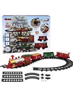 Velora Vardem Işıklı ve Sesli Classic 19 Parça Lüks Tren Seti 93 Cm, Raylı Oyuncak Tren Seti, Çocuklar Için Sesli Işıklı Lokomotif ve Vagonlu Tren Oyuncağı FF-2024E