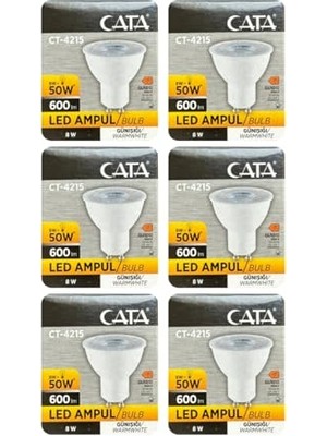 Velora 8W (50W) 3000K Sarı Işık GU10 Duylu LED Spot Ampul, 6 Adet          [enerji Sınıfı A]