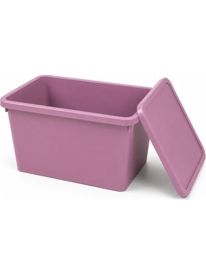 Velora Orret Home 20 Litre Kapaklı Plastik Depolama Kutusu Organizer Kutu Çok Amaçlı Düzenleyici Saklama Kutusu Ev Içi Dolap Içi Oyuncak Kıyafet Banyo Mutfak Organizer Kutusu