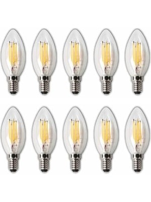 Esplendor LED Rustik Mum Ampul, 4W 3000K Günışığı, 10’lu Paket