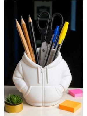 Velora Sanec Dekoratif Kapüşonlu Hoodie Tasarımlı Kalemlik Organizer & Masa Üstü Biblo