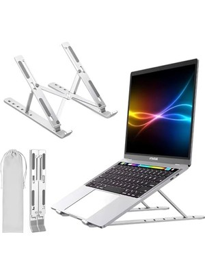 Esplendor Taşınabilir Metal Laptop Standı, Bez Taşıma Çantası ile