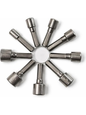 Velora Orret Home 9 Parça Manyetik Somun Ucu Seti – 5MM-13MM Arası Lokma Uç Takımı, Matkap Uyumlu Somun Sökme Adaptörü, 1/4" Altıgen Şaft, Manyetik Başlıklı Lokma Anahtar Uçları