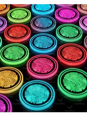 Esplendor 7 Renkli LED Akıllı Bardak Altı Işıkları, USB Şarjlı ve Sensörlü