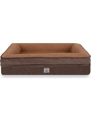 Esplendor 90X110 cm Kahverengi Büyük Köpek Yatağı - Visco Sünger ve Su Geçirmez