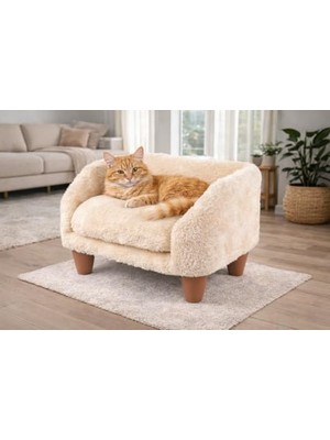 Esplendor Peluş Kedi Koltuğu, Yıkanabilir Kılıf, Lüks Yatak