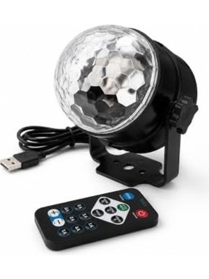 Esplendor USB Kablolu Kumandalı LED Parti Işığı, Renkli Disko Efekt