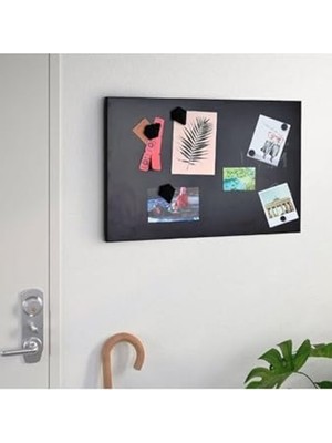 Esplendor Dünya Magnet Mıknatıslı Pano Siyah 50X32 cm Dekoratif Metal Magnet Panosu