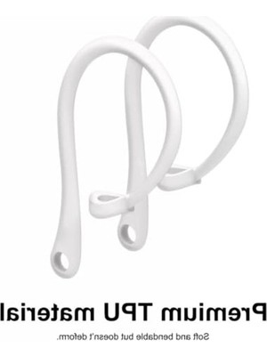 Esplendor Apple Airpods 5 Kulak Üstü Kulaklık Tutucu Spor Kanca, Esnek Silikon Düşme Önleyici Askı Beyaz [airpods 5 ile Uyumlu]