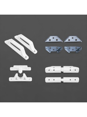 Velora BADEM10 Pimapen Pvc Pencere Kapı Sineklik Çerçeve Montaj Seti Plastik Kol Menteşe Çıt Çıt Tutamak 10'lu Set