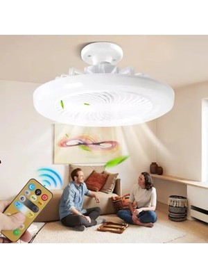 Esplendor Ayarlanabilir Fan Hızları ve Renk Sıcaklığına Sahip E27 LED Vantilatör, Uzaktan Kumandalı