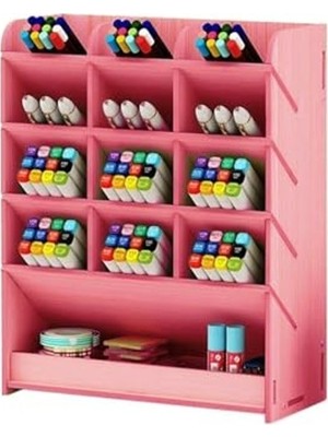 Esplendor 12 Bölmeli Masaüstü Kalemlik Organizer, Pembe