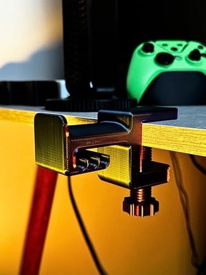Esplendor Siyah-Mor Asılabilir Kulaklık Standı | 3D Premium Tasarım | Gamer Masa Kenarı Aksesuarı | Galactic Shade Limited Edition (Montaj Videosunu Izlemeden Kullanmayın)