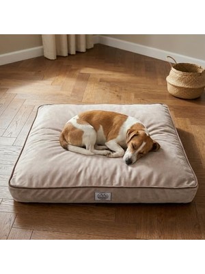 Esplendor Silky Paw, Çıkarılabilir Kılıf, Kolay Temizlenebilen, Konforlu, Kaydırmaz Tabanlı, Kedi-Köpek Yatağı (Krem, Large)