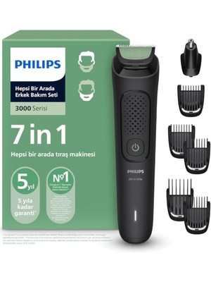Esplendor Philips 3000 Serisi 7 In 1, Erkek Bakım Seti, Yüz&saç Tıraş Makinesi, Cilt Dostu Bıçaklar, MG3920/15