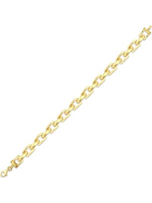 Yiğitbaşı Gold Assos Pırlanta Kare Tasarım Altın Zincir Bileklik - 14K - 8.95GR