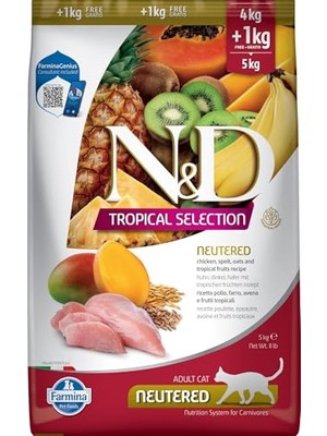 Esplendor Kedi Tropikal Seçim Tavuk Kısırlaştırılmış 4+1 kg          [enerji Sınıfı A+]